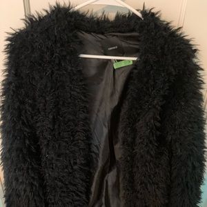 Forever21 Black Fluffy Coat!!